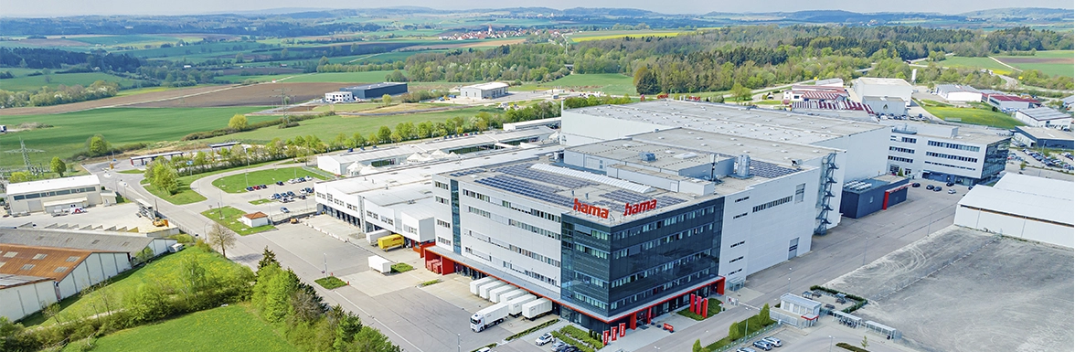 Luftbild des Firmengeländes der Hama GmbH